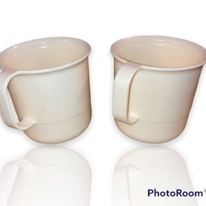 Tupperware Cream Mugs set of 2